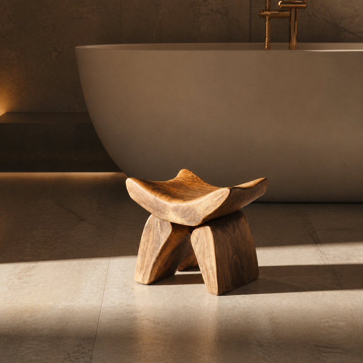 Handcrafted Shower Bench For Spa-Style Bathroom Decor
