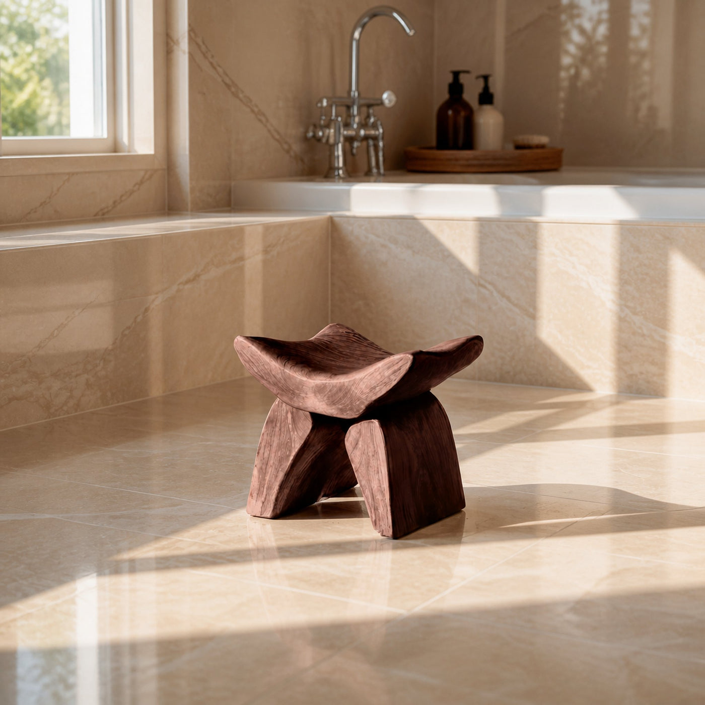 Handcrafted Shower Bench For Spa-Style Bathroom Decor - product view 7