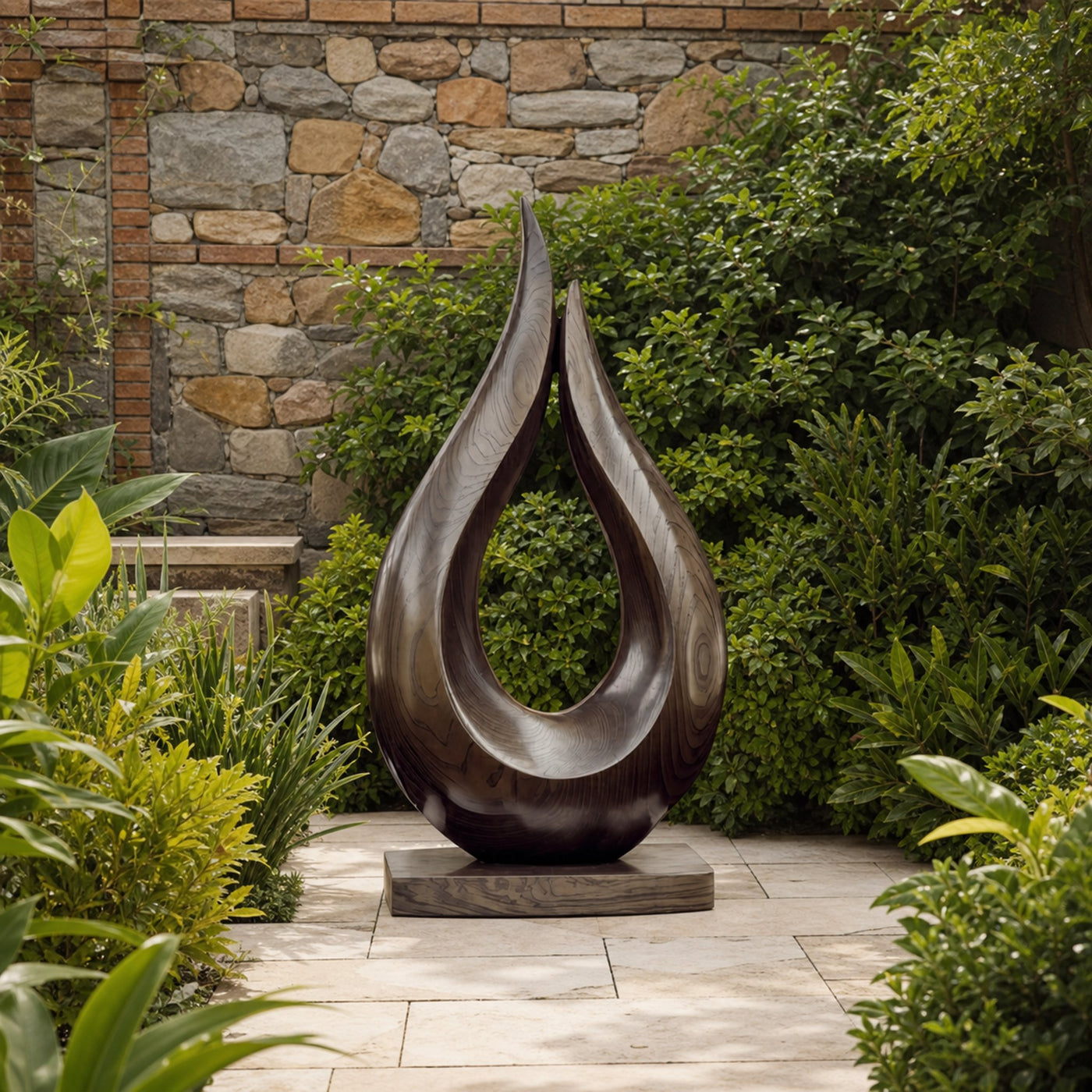 Handcrafted Solid Wood Abstract Decor Sculpture For Contemporary Interiors - product view 7