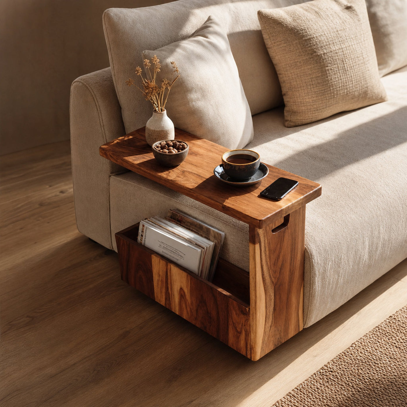 Handcrafted Solid Wood Armrest For Furniture Accent