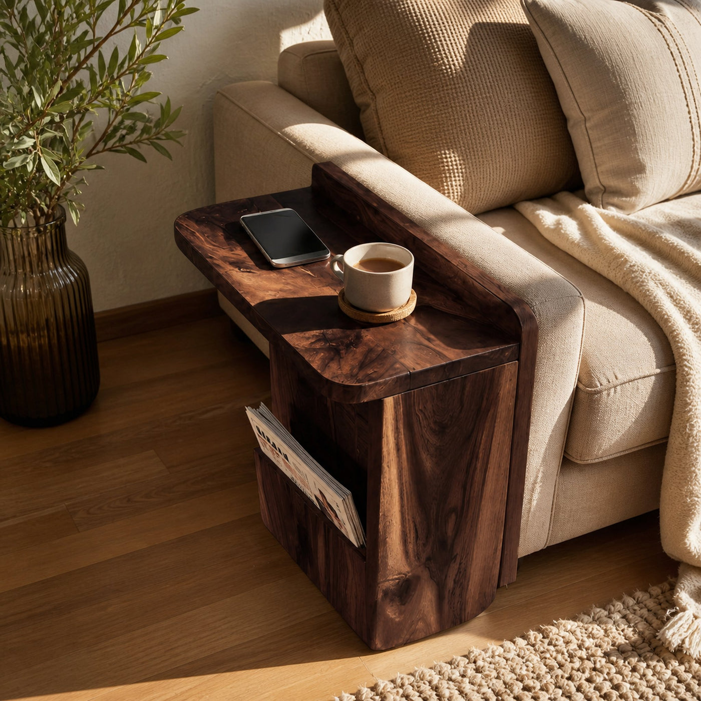 Handcrafted Solid Wood Side Table For Furniture Decor - product view 7