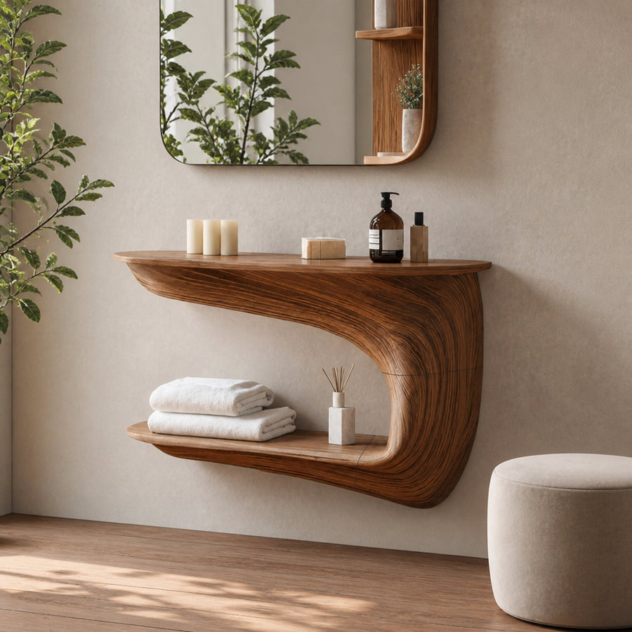 Handcrafted Solid Wood Vanity for Bedroom Furniture Decor
