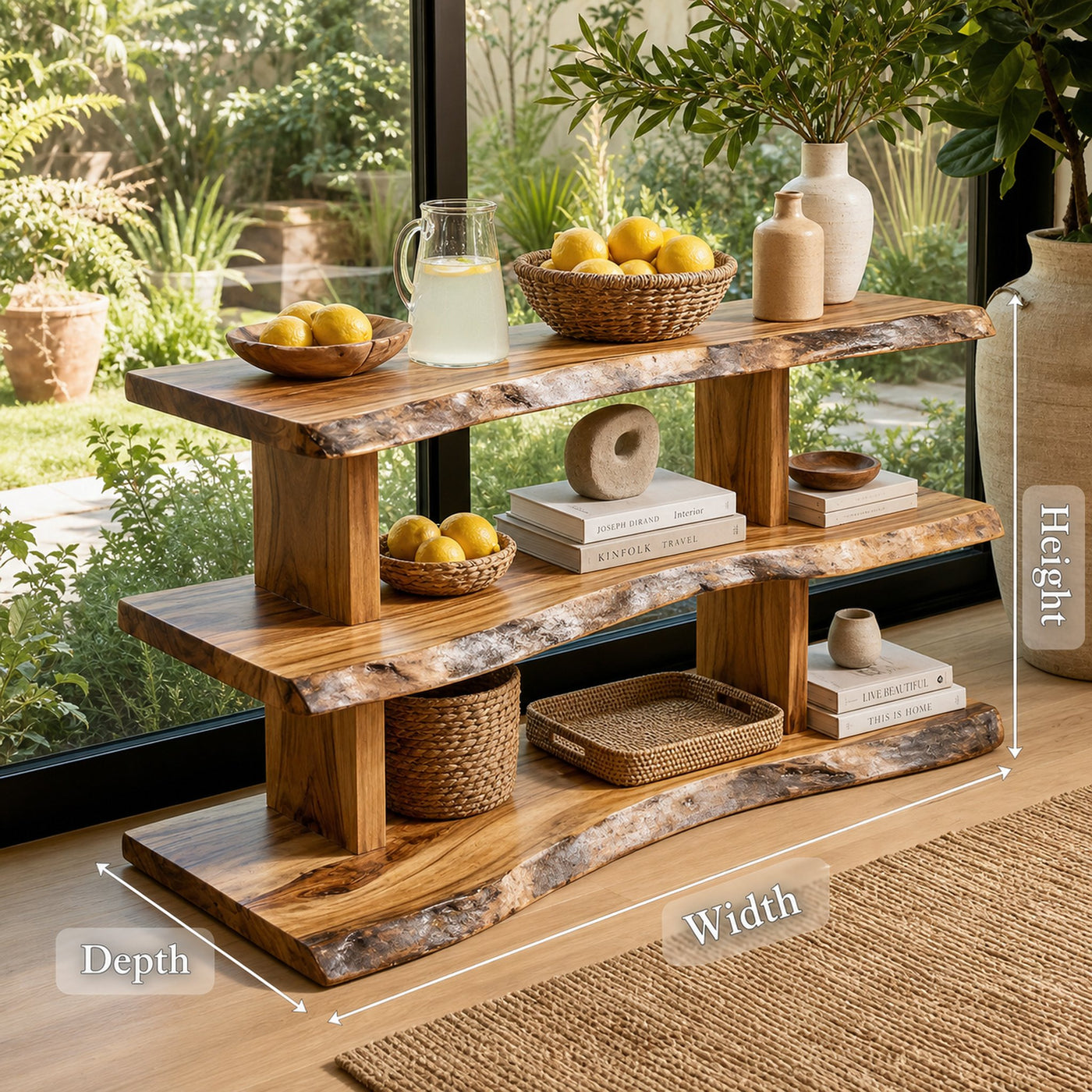 Handcrafted Wood Bookshelf For Bedroom Storage And Furniture Decor - product view 7