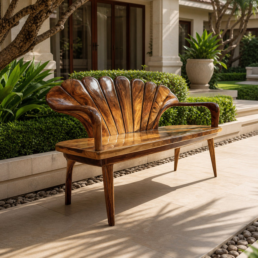 Handcrafted Wooden Bench For Entryway Hallway Seating