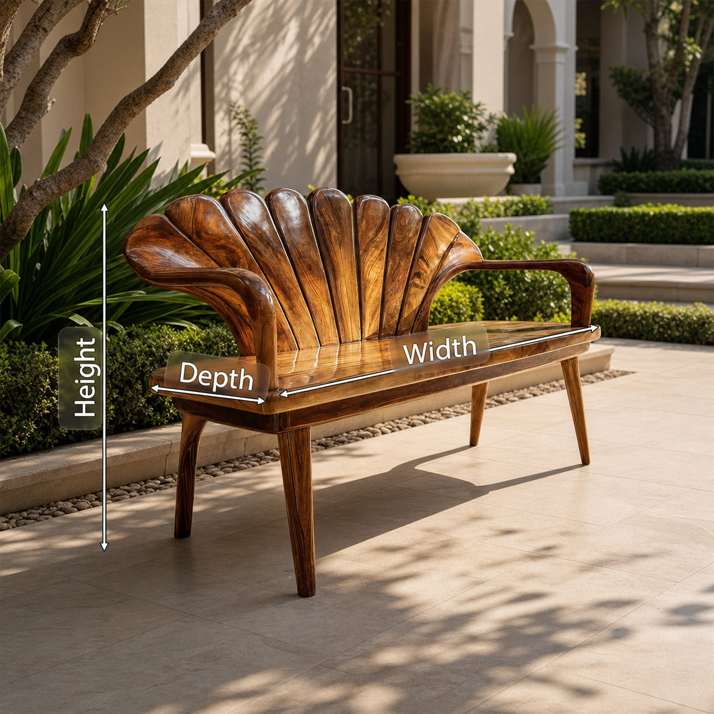 Handcrafted Wooden Bench For Entryway Hallway Seating - product view 8