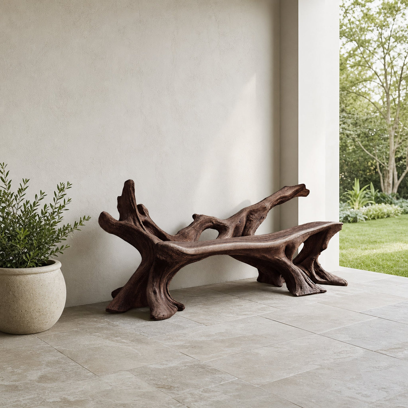 Handcrafted Wooden Bench Outdoor Seating For Durable Patios - product view 7