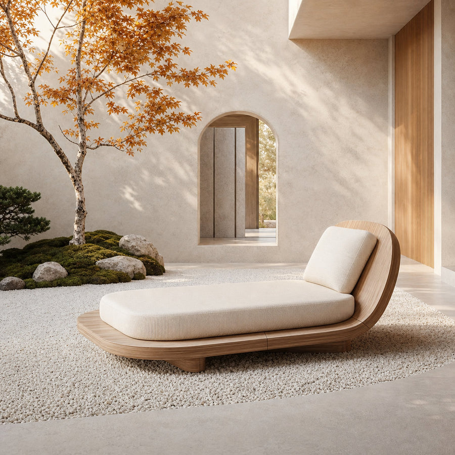 Handcrafted Wooden Daybed For Patio Furniture And Outdoor Decor