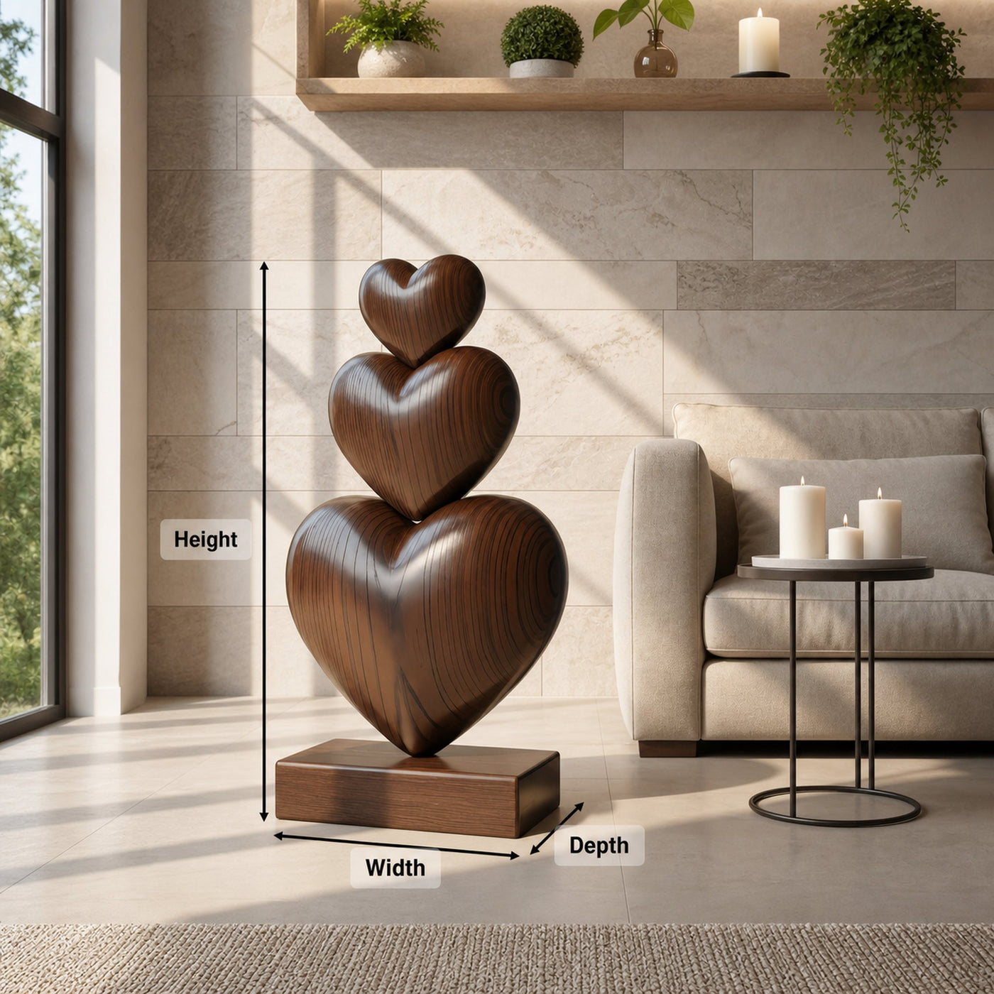 Handcrafted Wooden Sculpture For Furniture Unique Display - product view 8