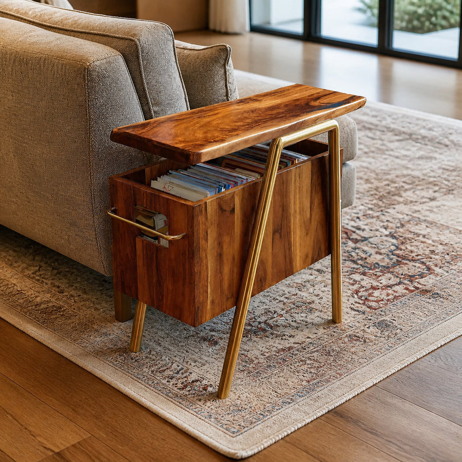 Handcrafted Wooden Side Table For Furniture Decoration