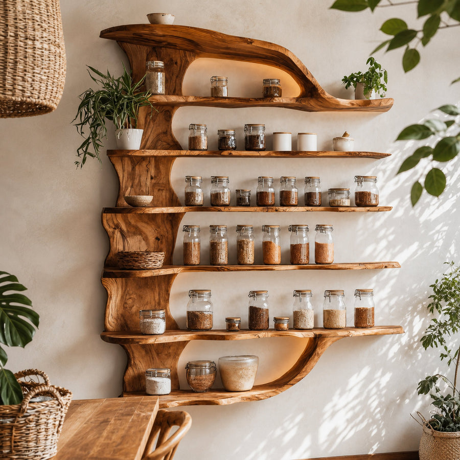 Handcrafted Wooden Spice Organizer For Modern Kitchen