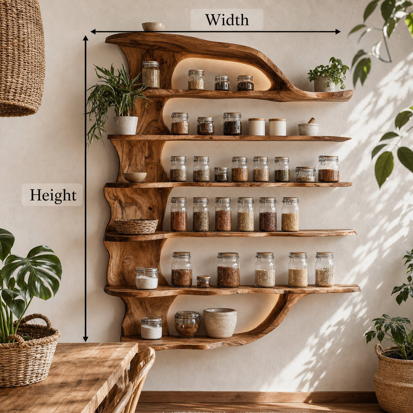 Handcrafted Wooden Spice Organizer For Modern Kitchen - product view 6