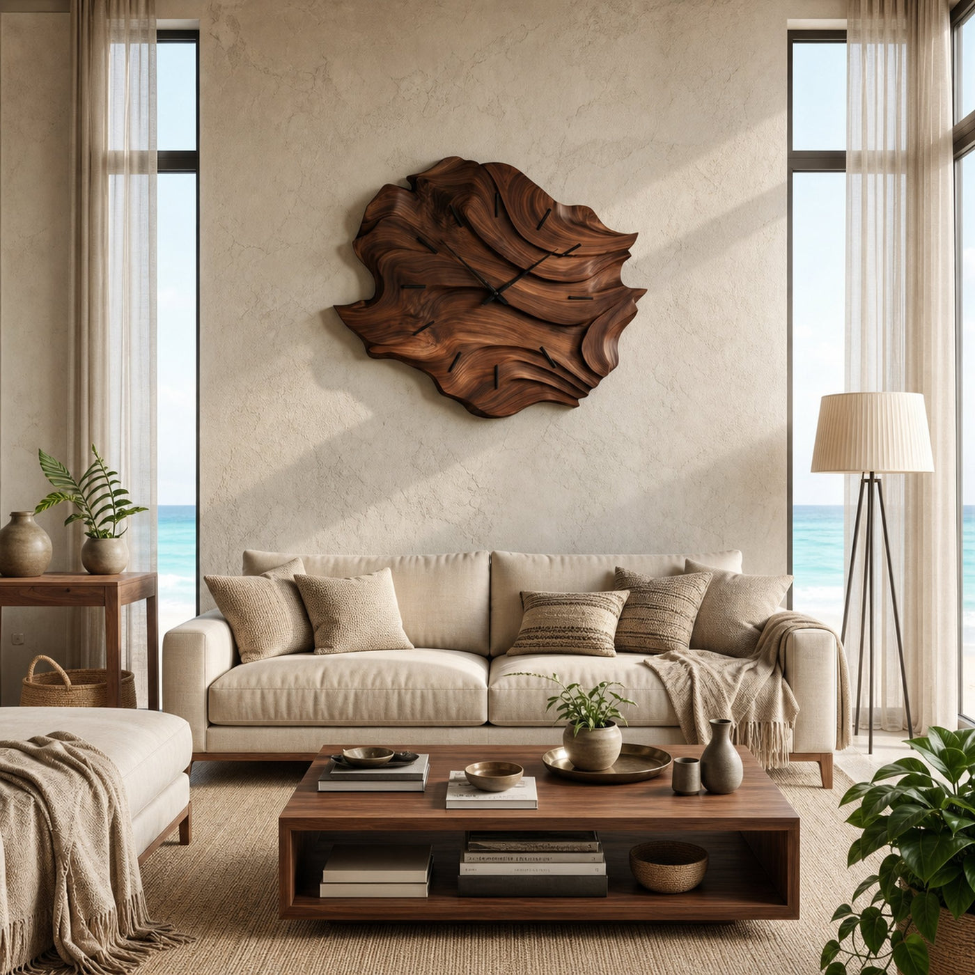 Handcrafted Wooden Wall Clock For Cozy Bedroom Interior - product view 7
