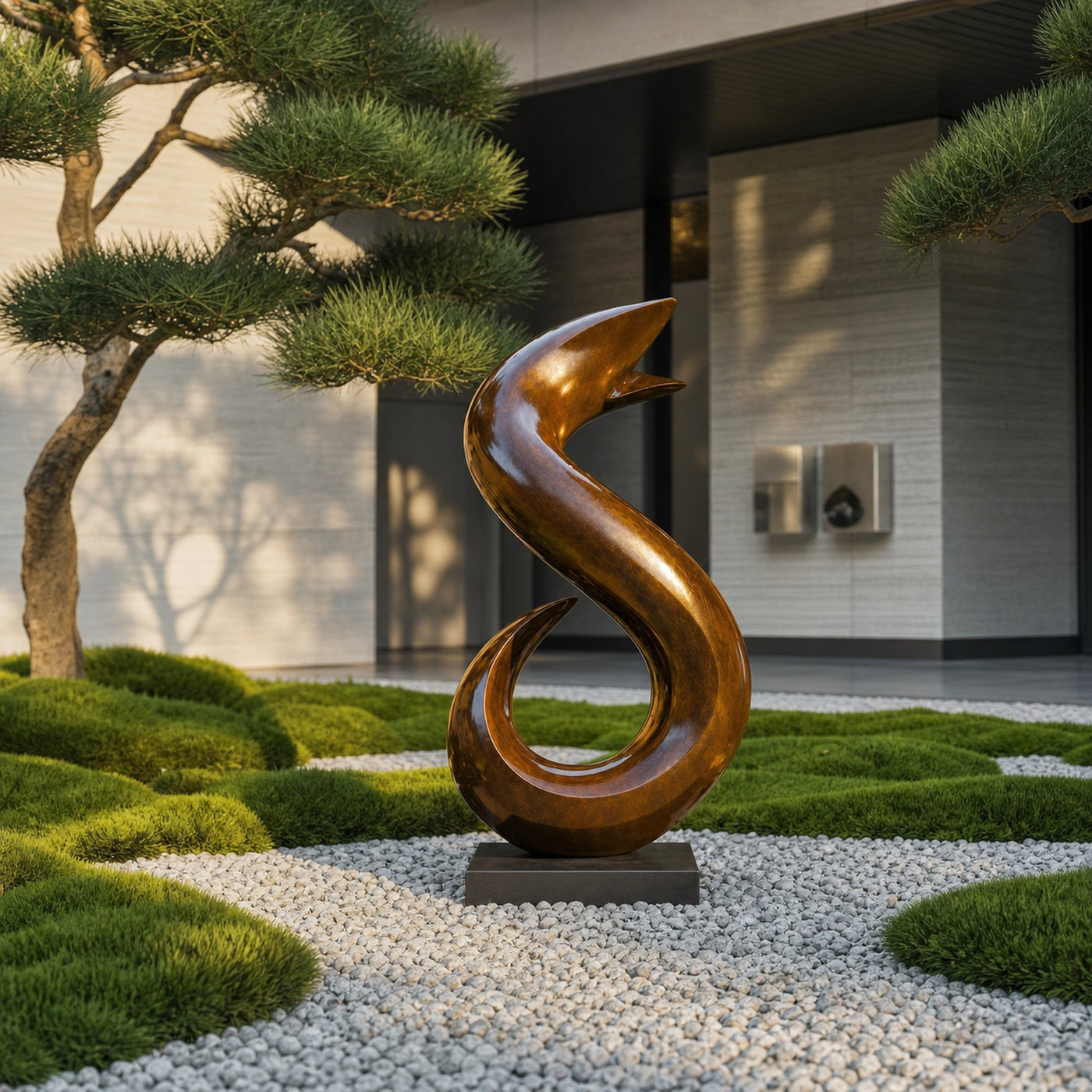 Handmade Abstract Wooden Sculpture For Living Room - product view 6