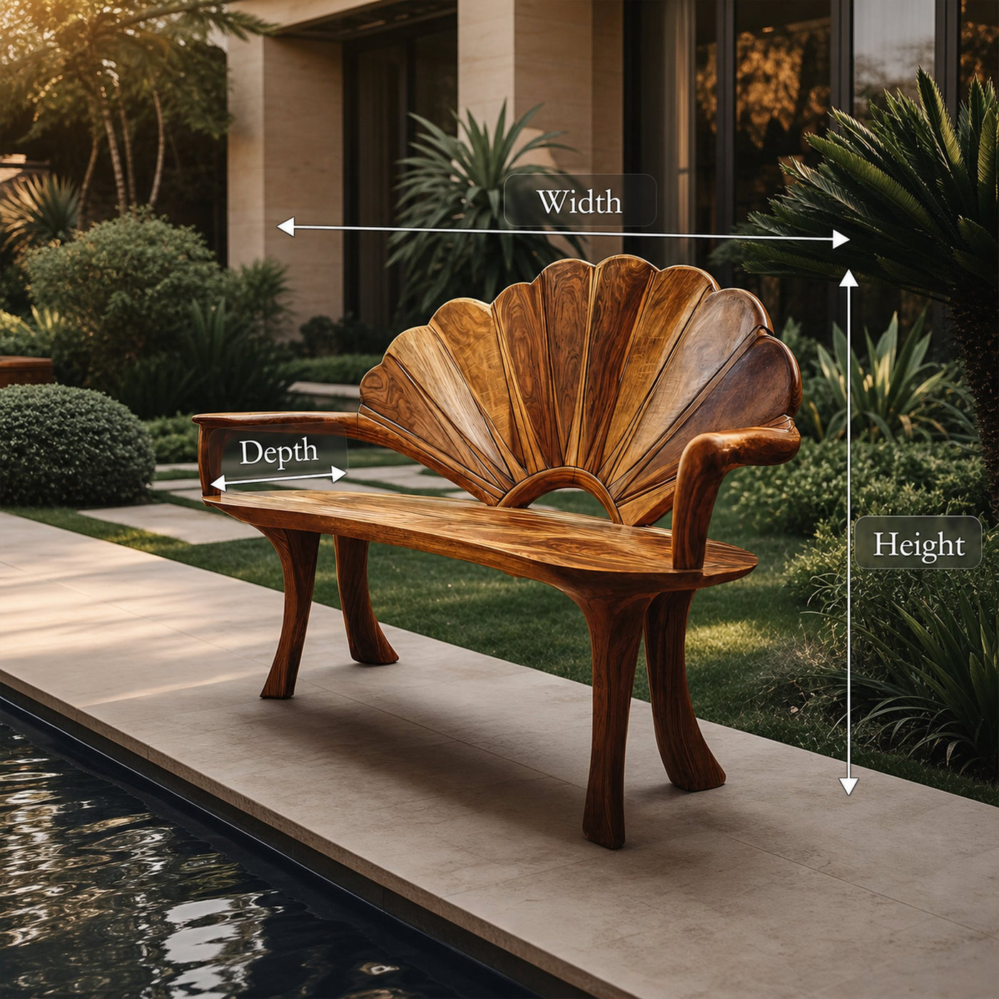 Handmade Live Edge Bench For Entryway Seating Furniture - product view 8