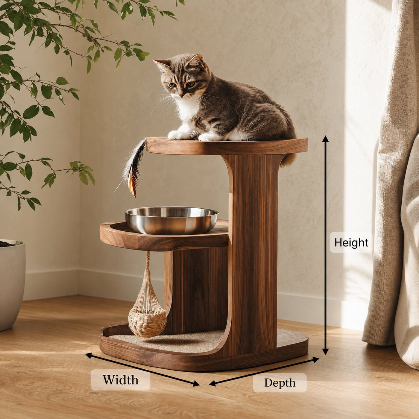 Handmade Pet Food Stand With Wooden Dog Bowl - product view 7