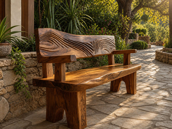 Handmade Rustic Wood Bench For Entryway Furniture