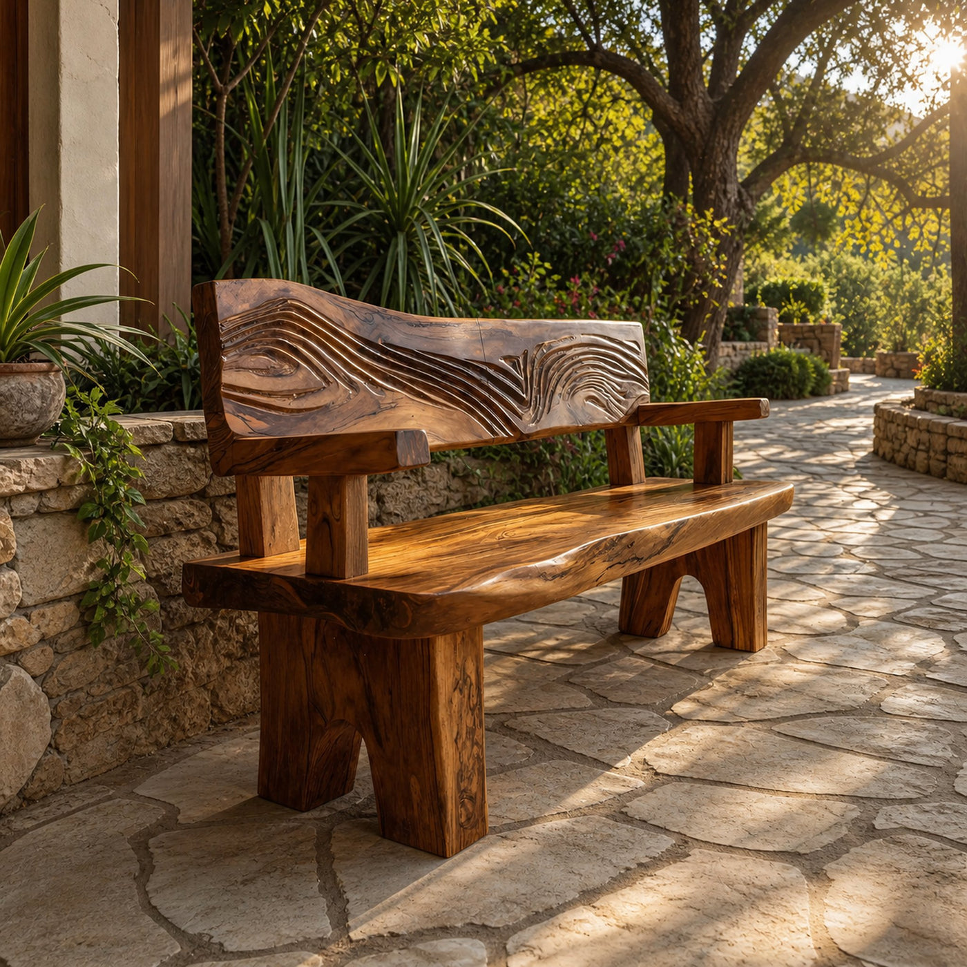 Handmade Rustic Wood Bench For Entryway Furniture
