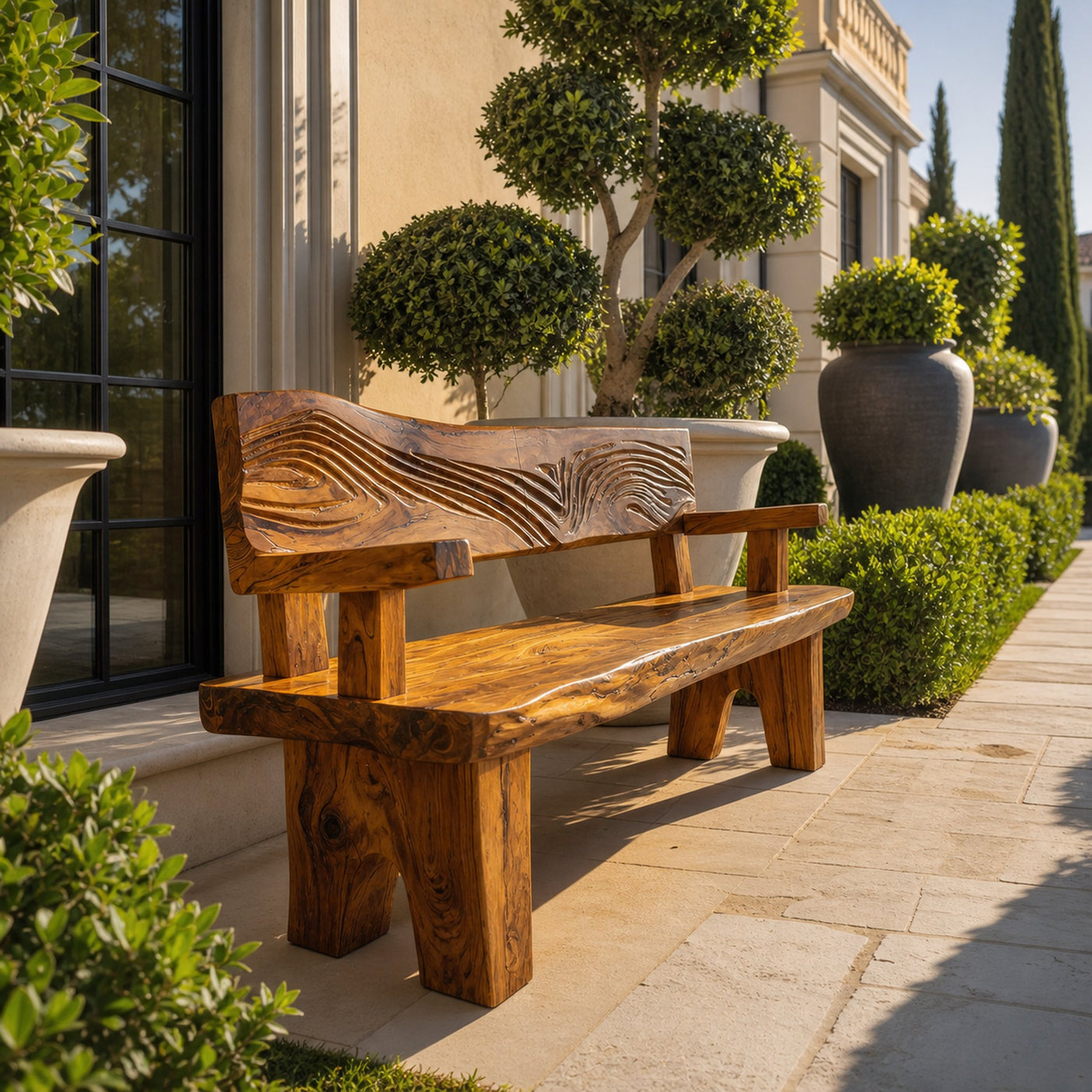Handmade Rustic Wood Bench For Entryway Furniture - product view 6