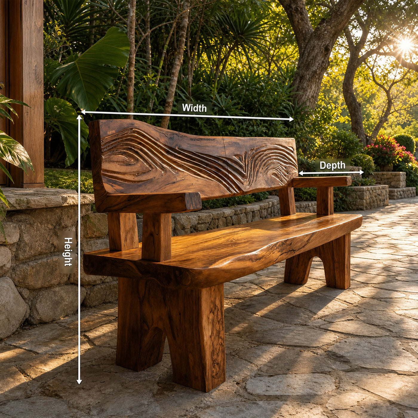 Handmade Rustic Wood Bench For Entryway Furniture - product view 8