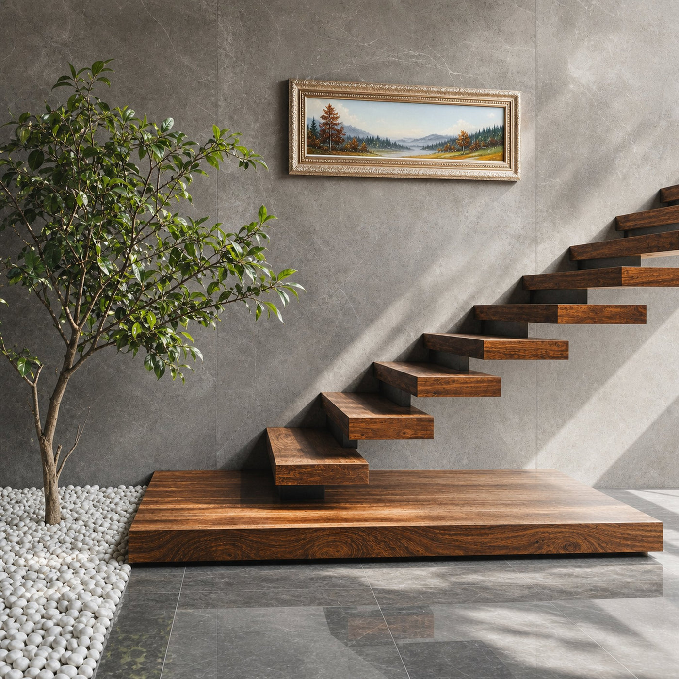 Handmade Wooden Staircase Steps For Home Decor