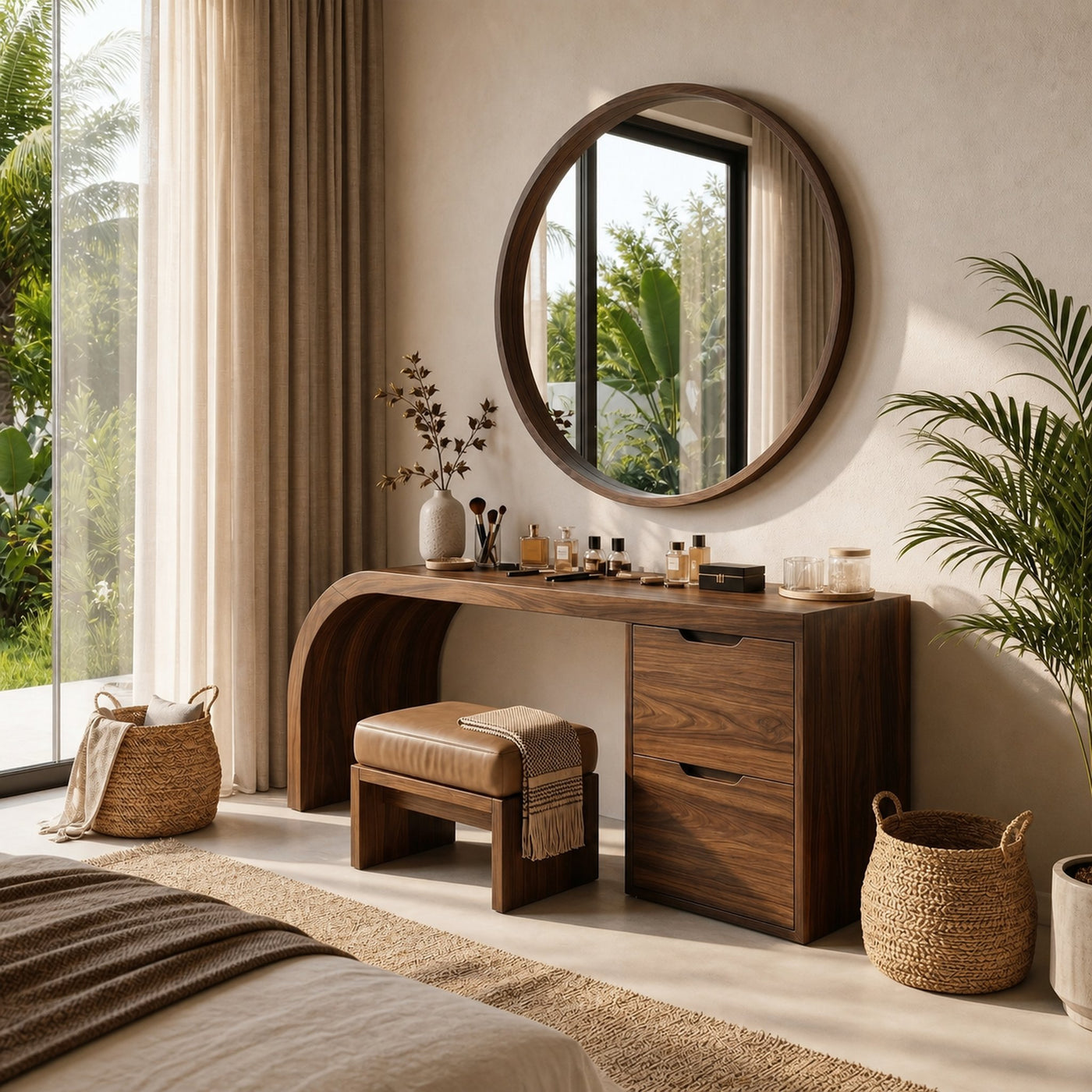 Industrial Vanity Table Home Office Makeup Area Dressing Space - product view 7