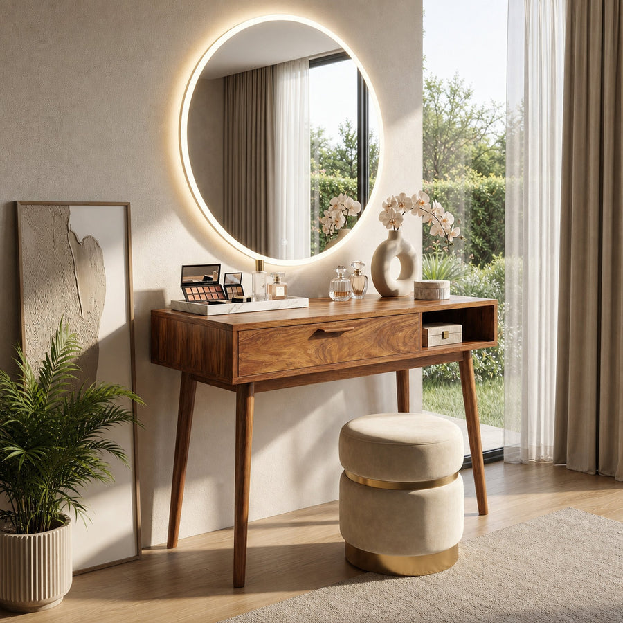 Japandi Makeup Desk Bedroom Dressing Area Personal Beauty Space