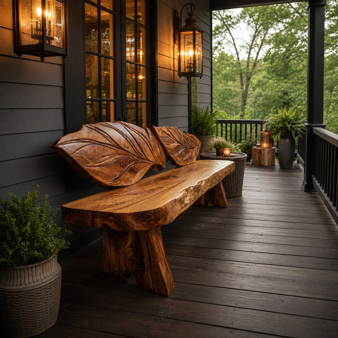 Live Edge Solid Wood Bench For Entryway Interior Decor - product view 6