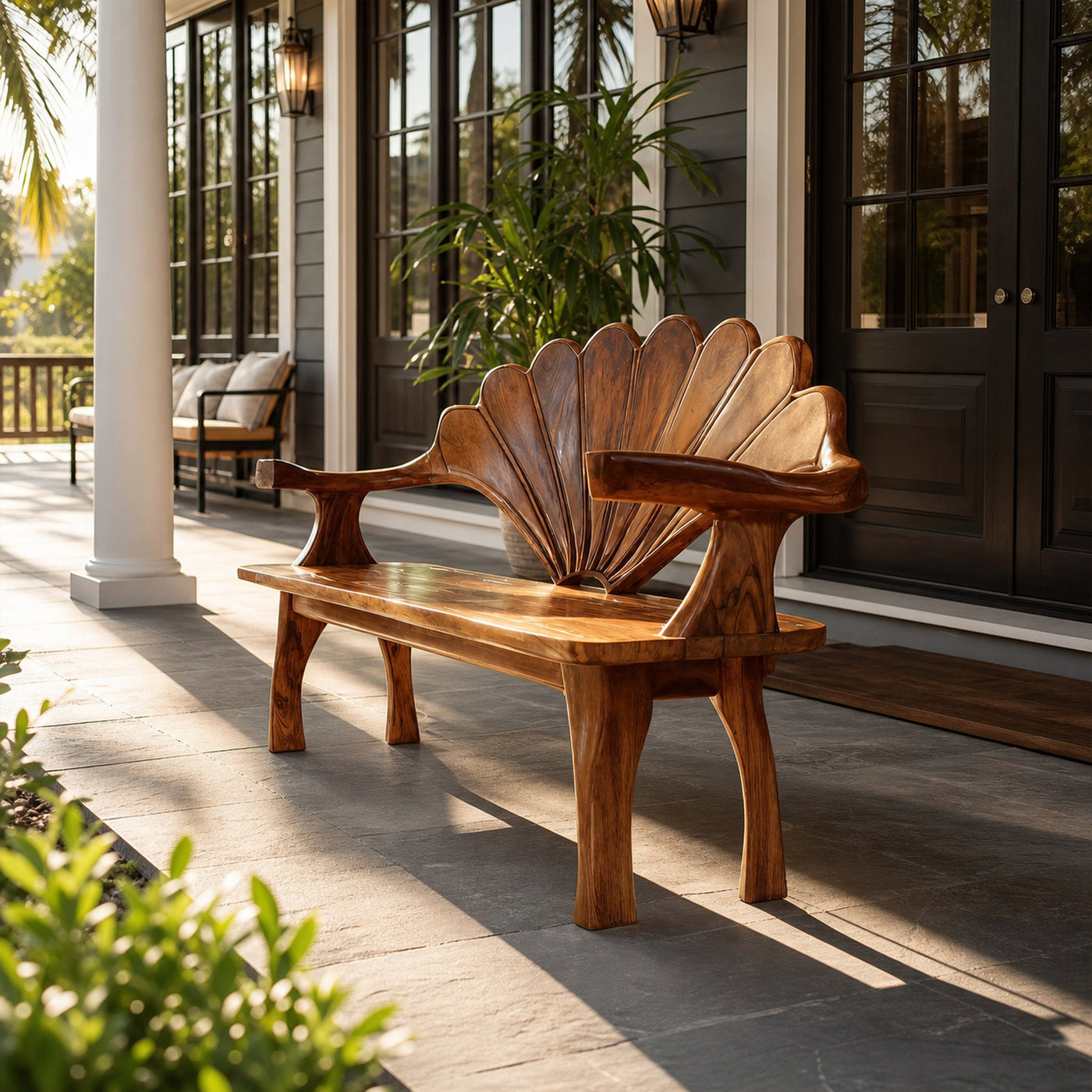 Live Edge Wooden Bench For Entryway Interior Styling