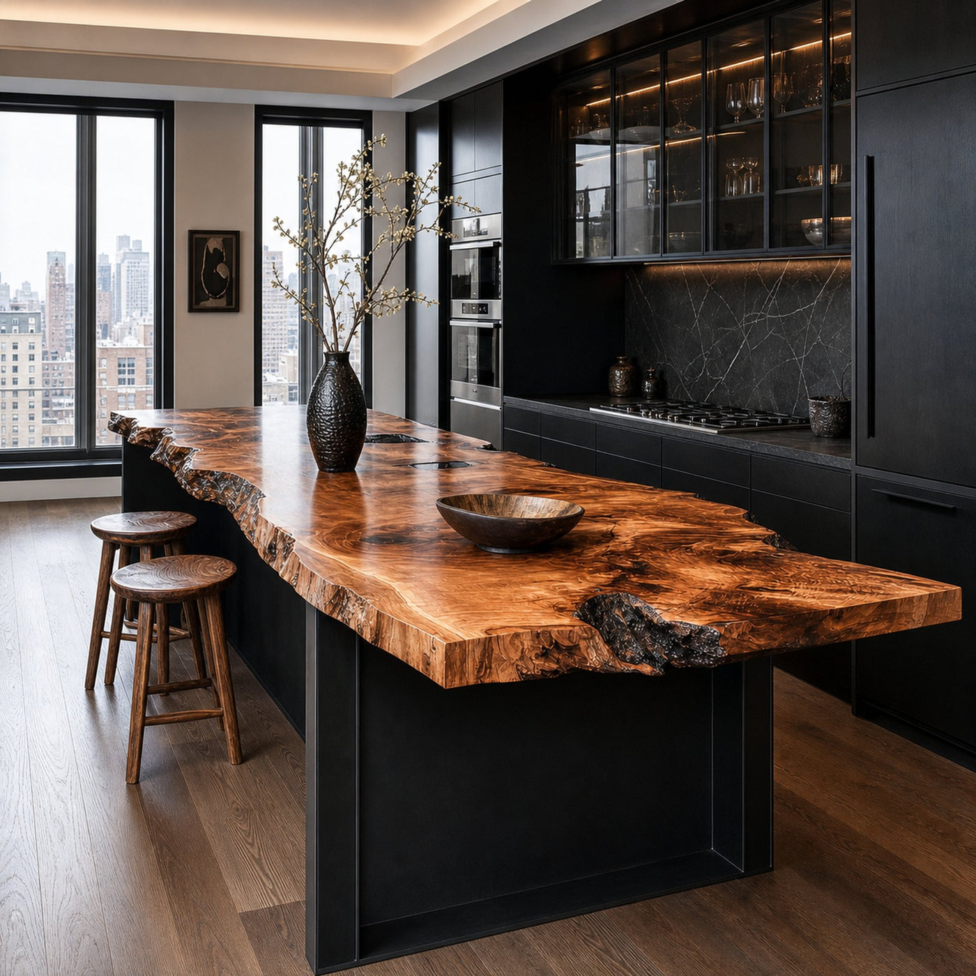 Luxury Live Edge Kitchen Island Kitchen Or Cooking Space