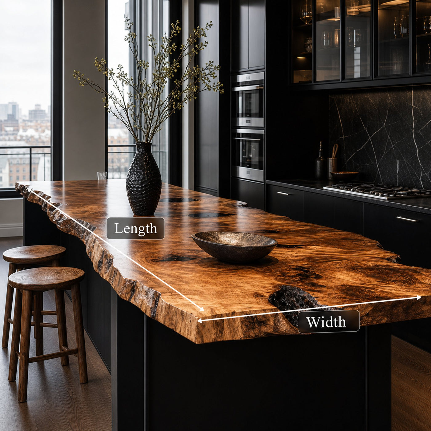 Luxury Live Edge Kitchen Island Kitchen Or Cooking Space - product view 6