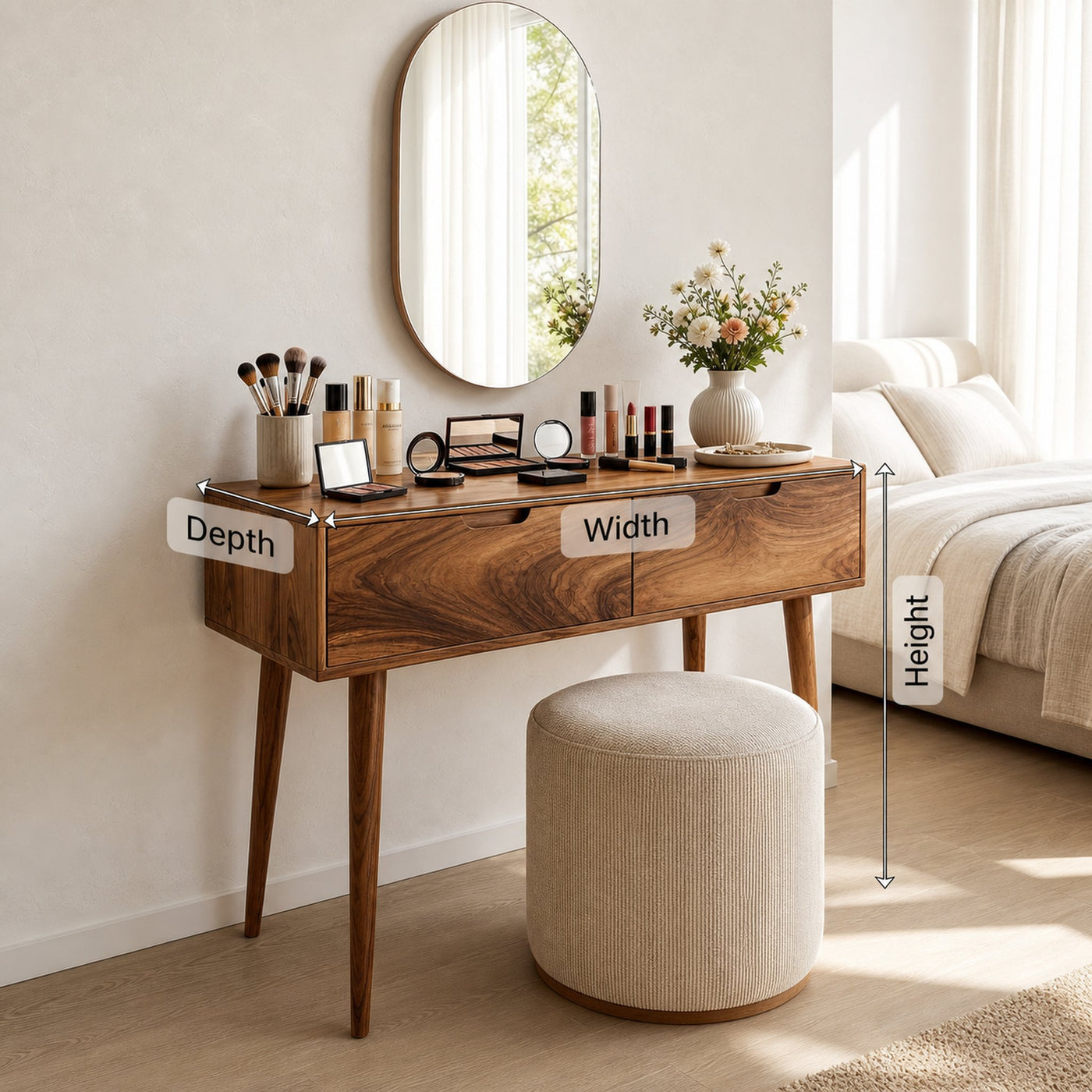 Luxury Makeup Vanity Desk Dressing Area Beauty Space Personal Area - product view 8