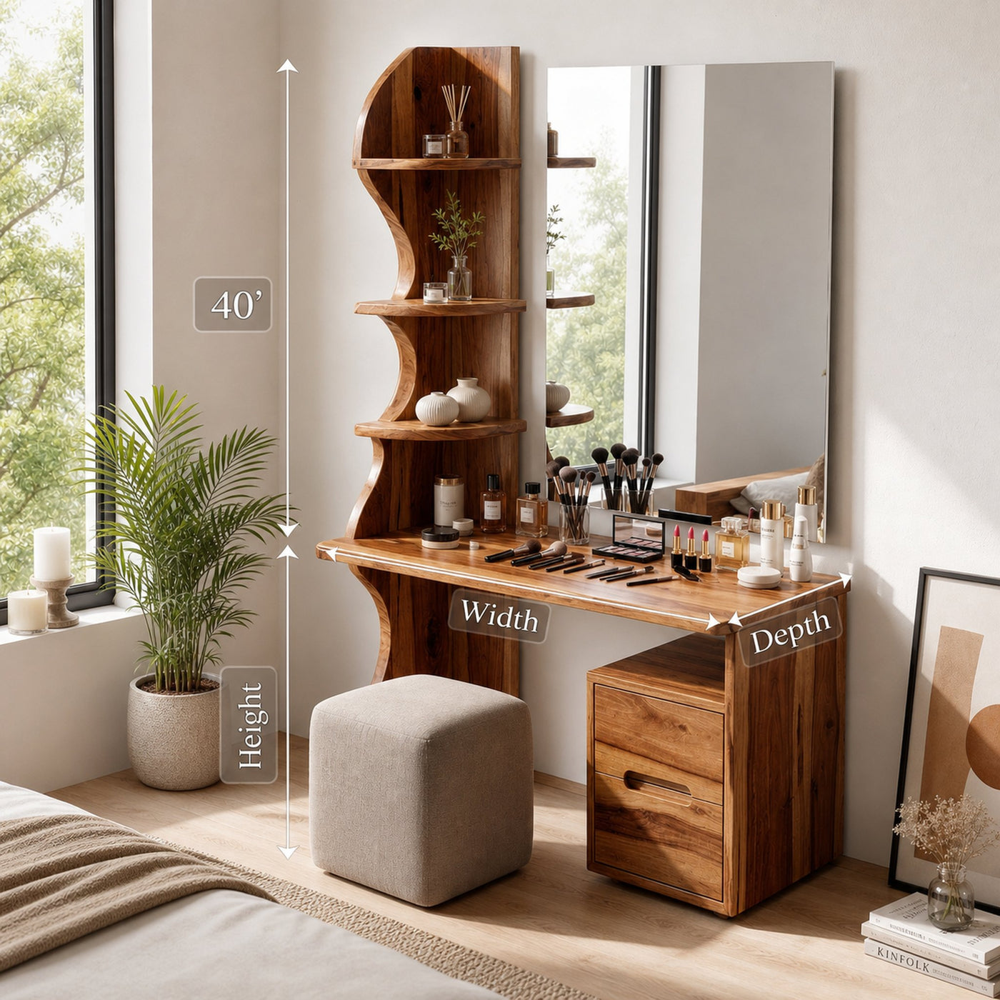 Luxury Vanity Table Dressing Area Personal Beauty Space Makeup Area - product view 8