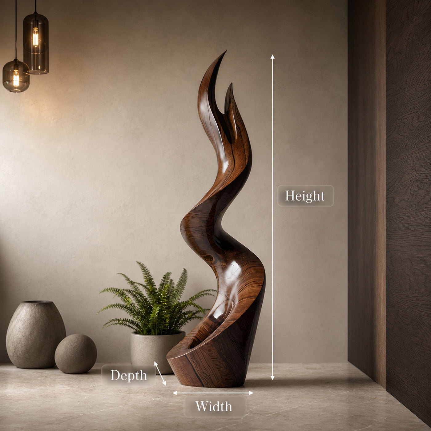 Mid Century Abstract Sculpture For Furniture Wall Art - product view 8