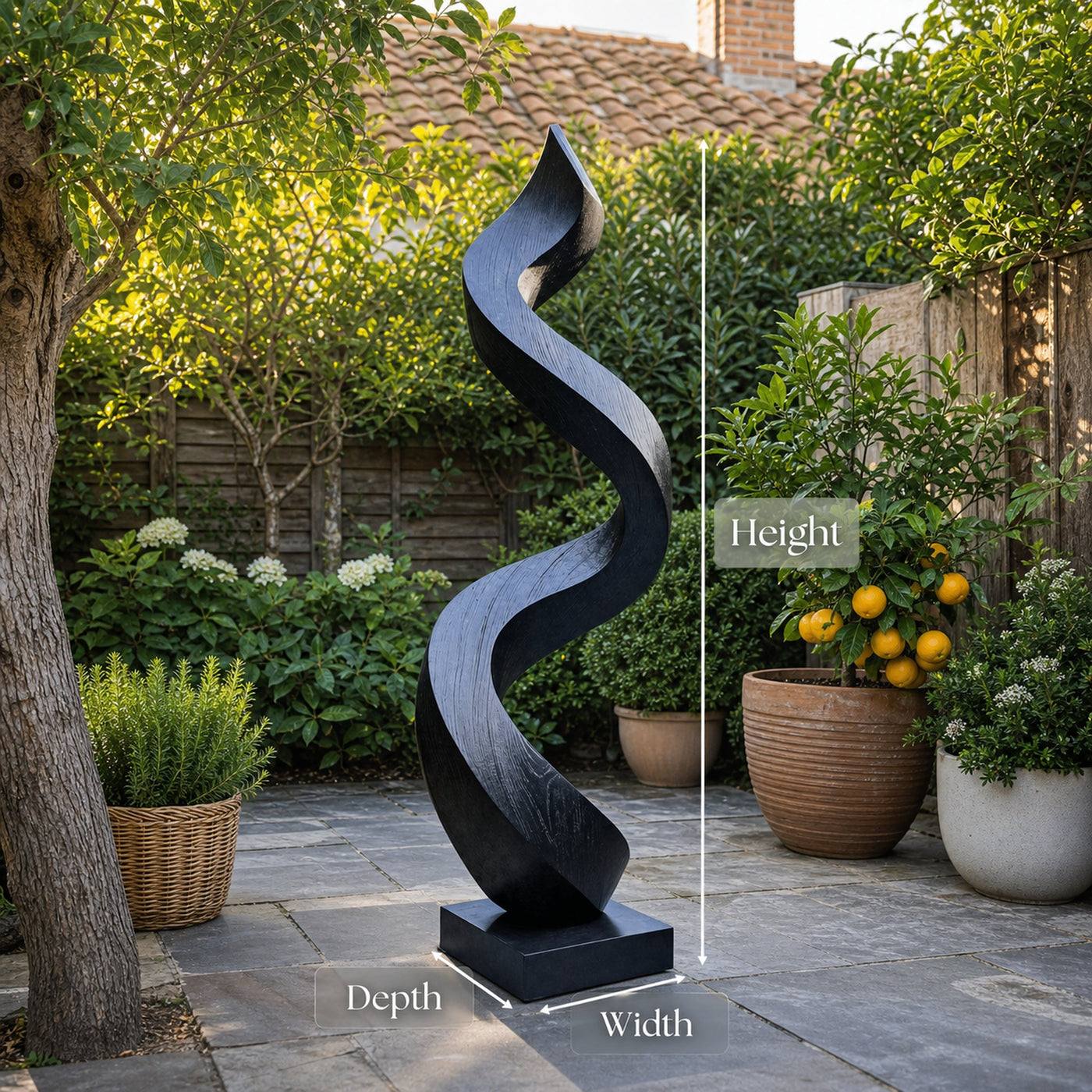 Mid Century Abstract Sculpture For Garden Wall Feature - product view 6