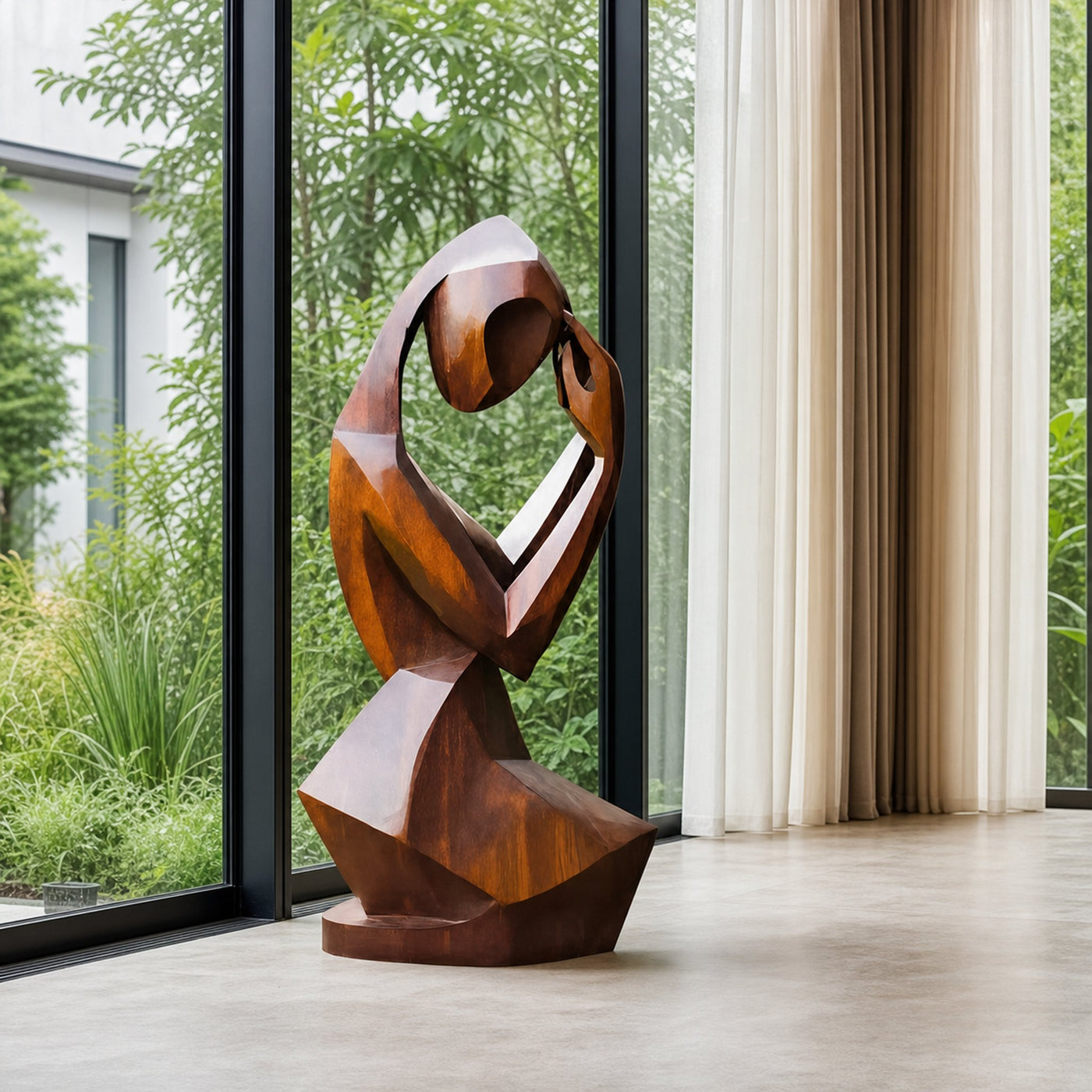 Mid Century Abstract Sculpture For Modern Outdoor Space - product view 6