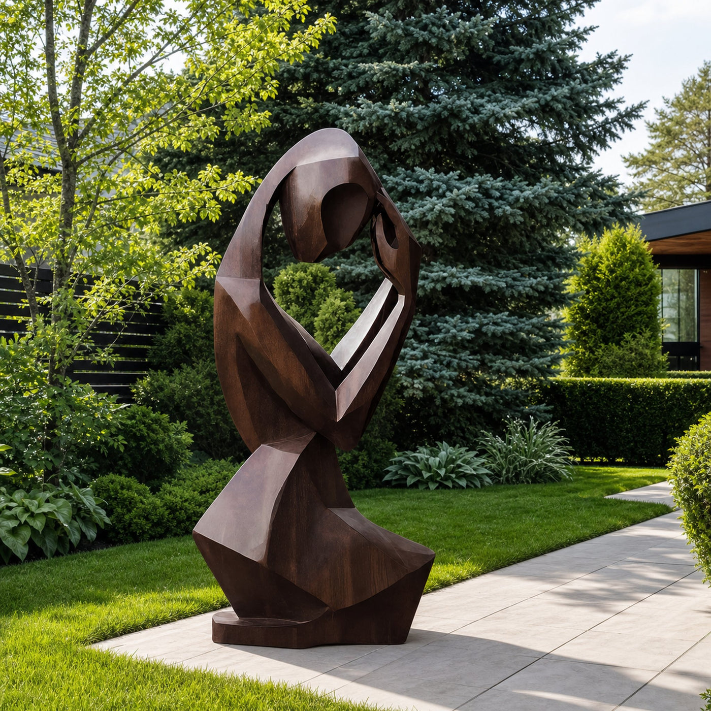 Mid Century Abstract Sculpture For Modern Outdoor Space - product view 7
