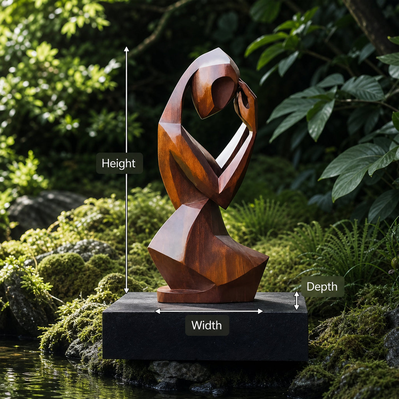 Mid Century Abstract Sculpture For Modern Outdoor Space - product view 8