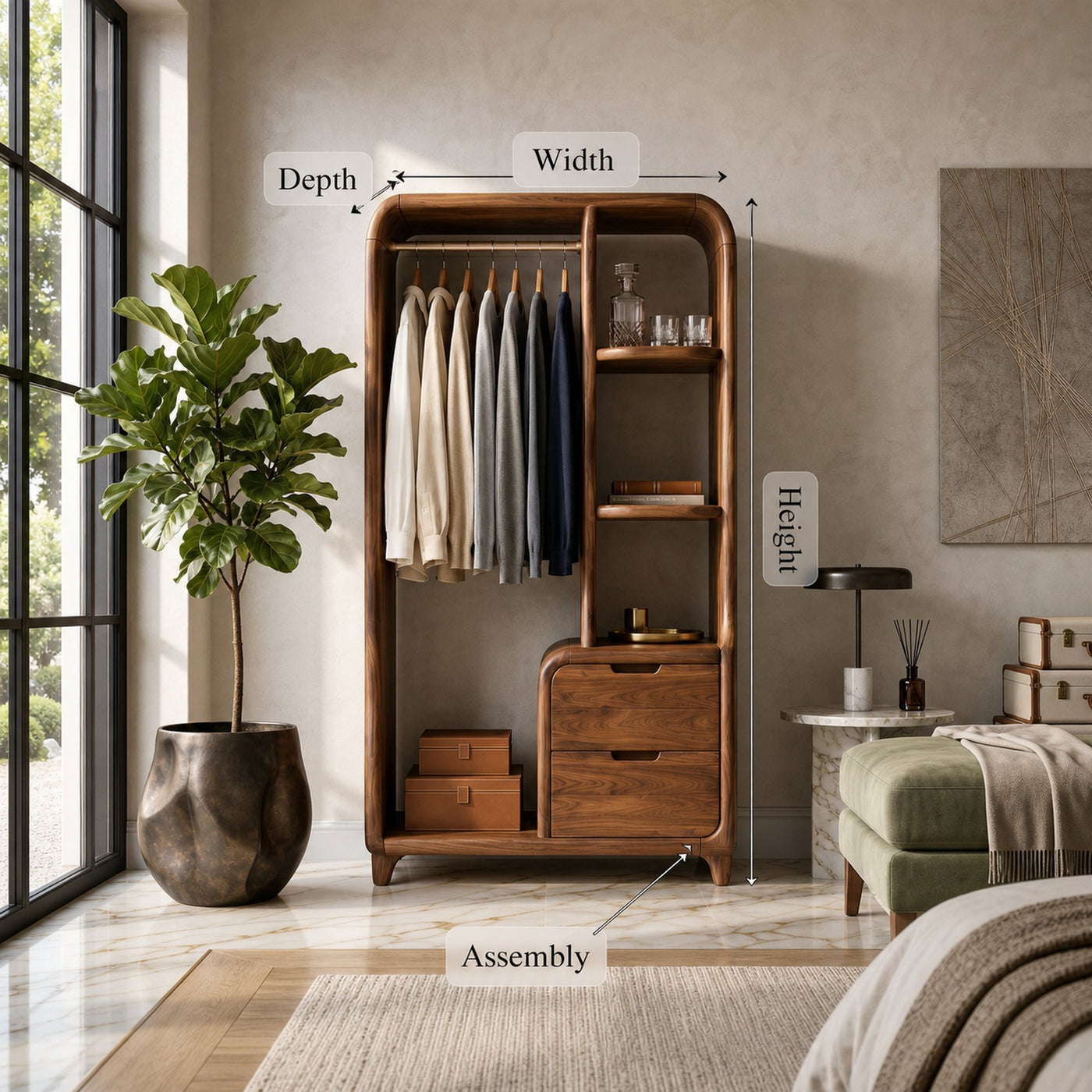Mid Century Artistic Storage Cabinet For Bedroom Interior Lounge - product view 8