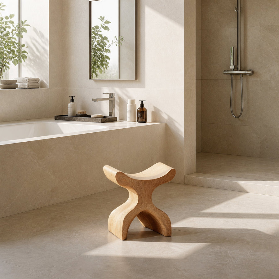 Mid Century Bath Seat For Modern Bathroom Furniture