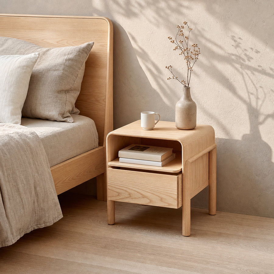 Mid Century Bedside Table For Bedroom