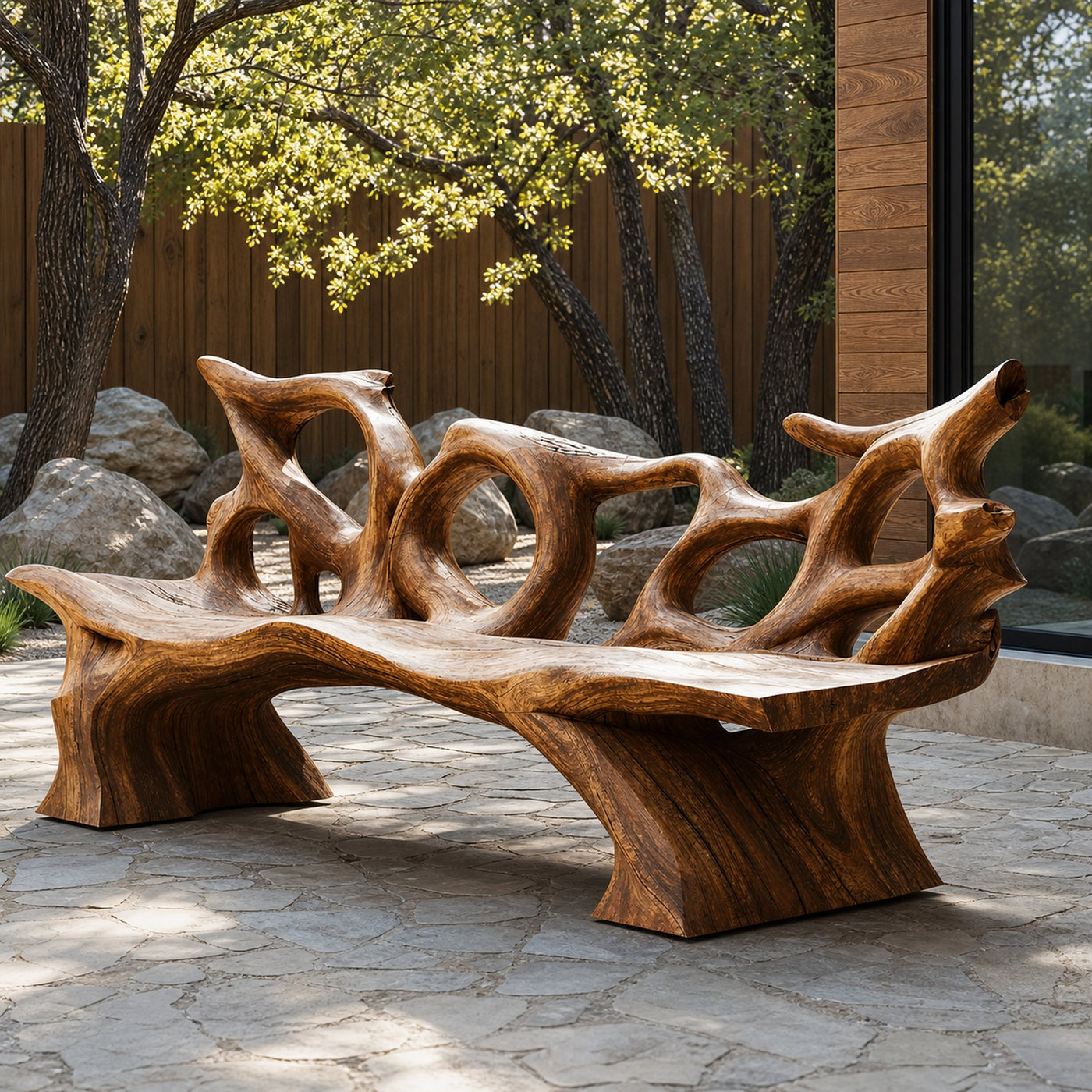 Mid Century Branch Bench Entryway Furniture For Compact Foyers