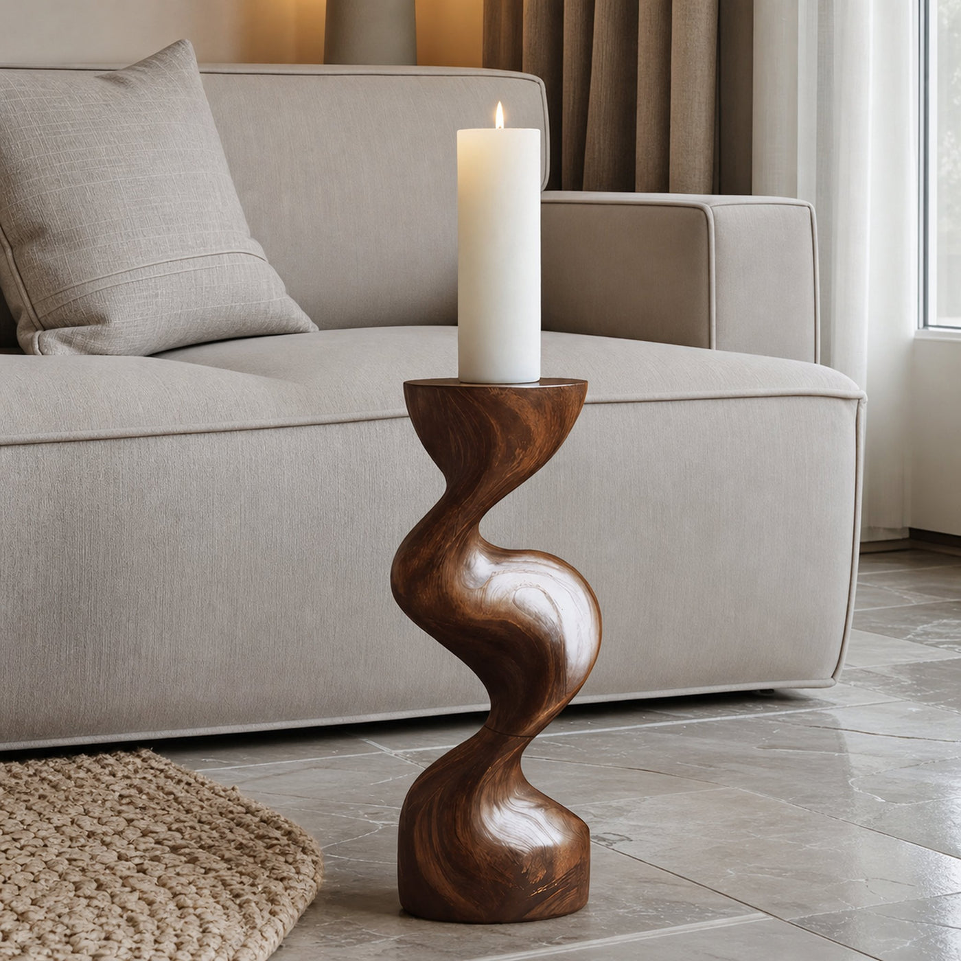 Mid Century Candle Holder For Living Room Modern Decor - product view 6