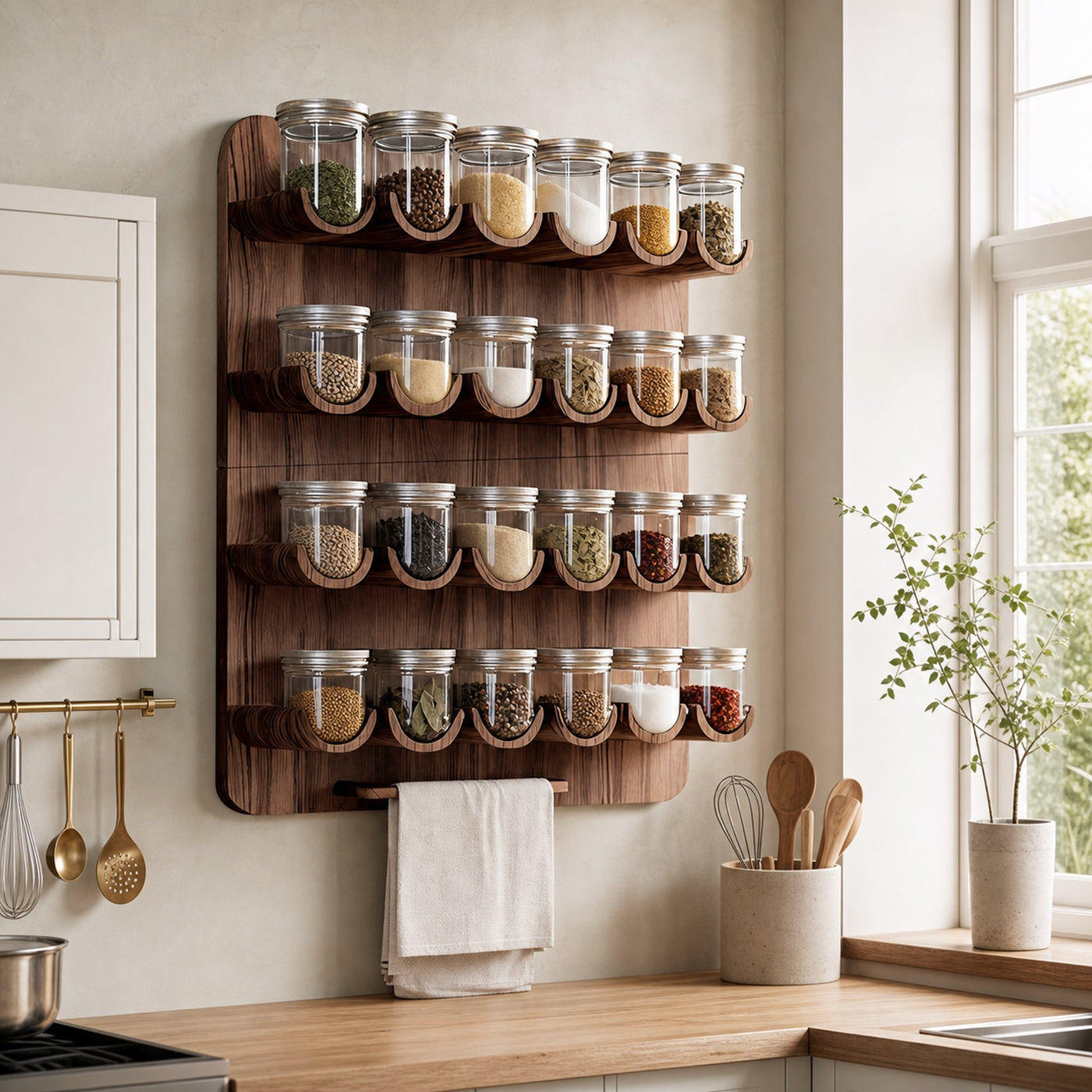 Mid Century Handmade Spice Storage For Kitchen Decor - product view 7