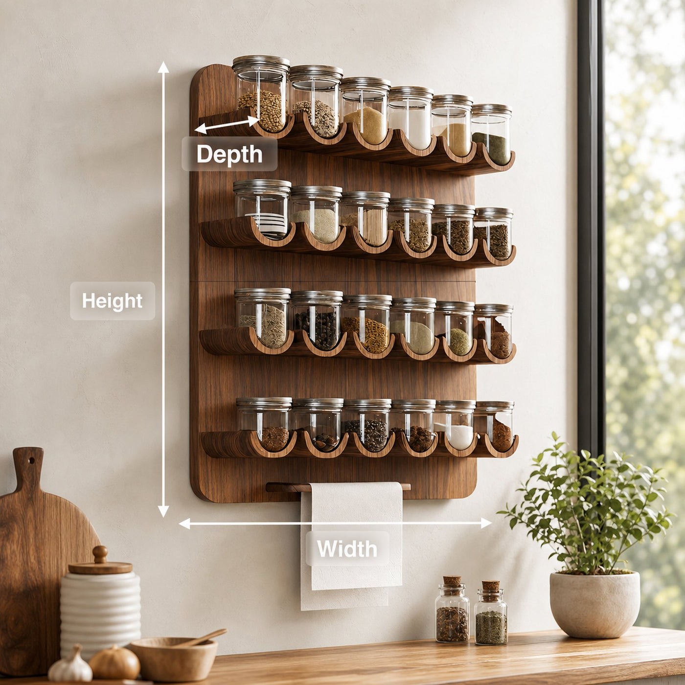 Mid Century Handmade Spice Storage For Kitchen Decor - product view 8