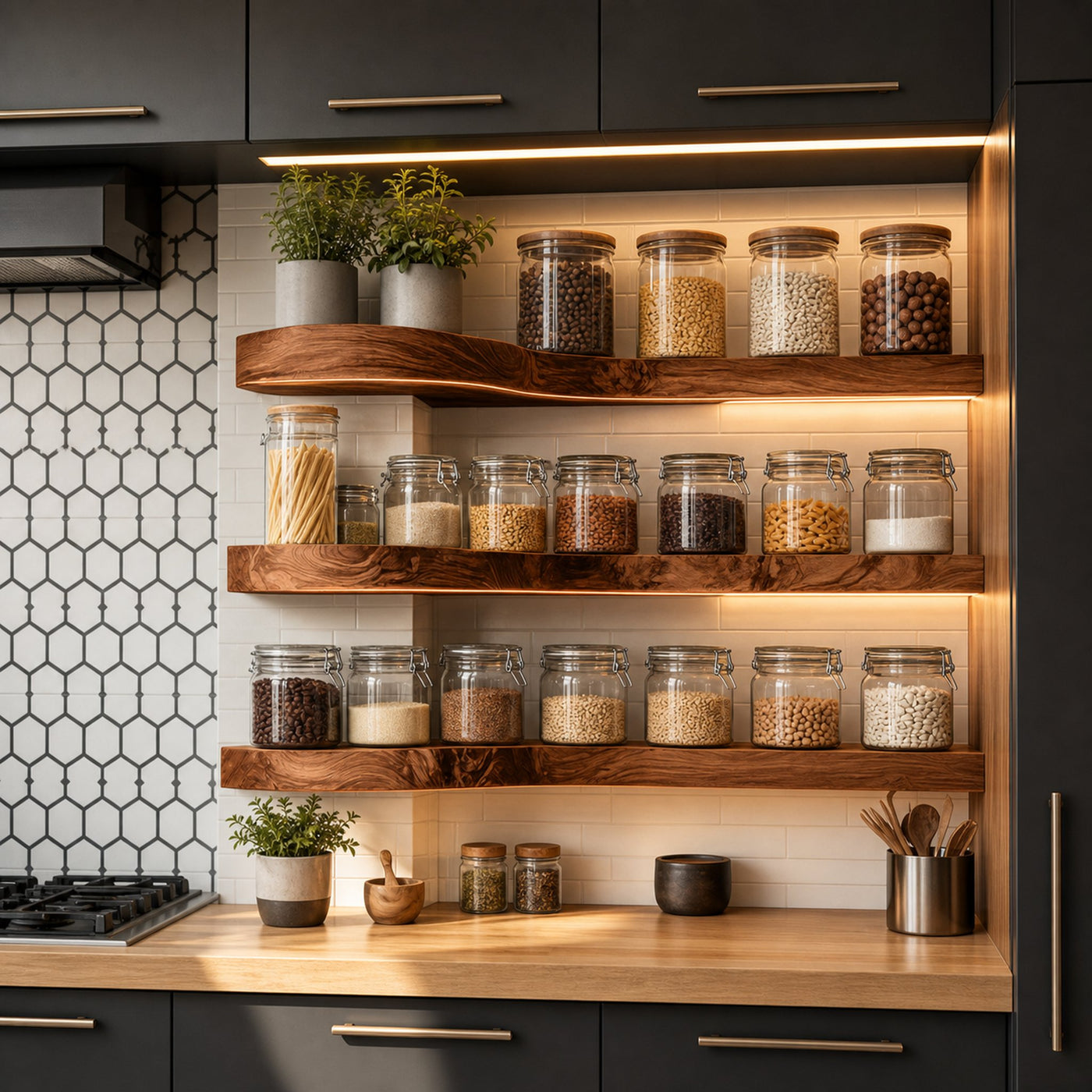 Mid Century Handmade Spice Storage For Kitchen Wall - product view 6