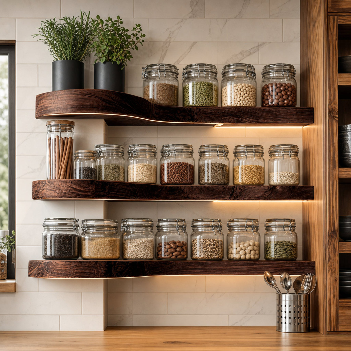 Mid Century Handmade Spice Storage For Kitchen Wall - product view 7