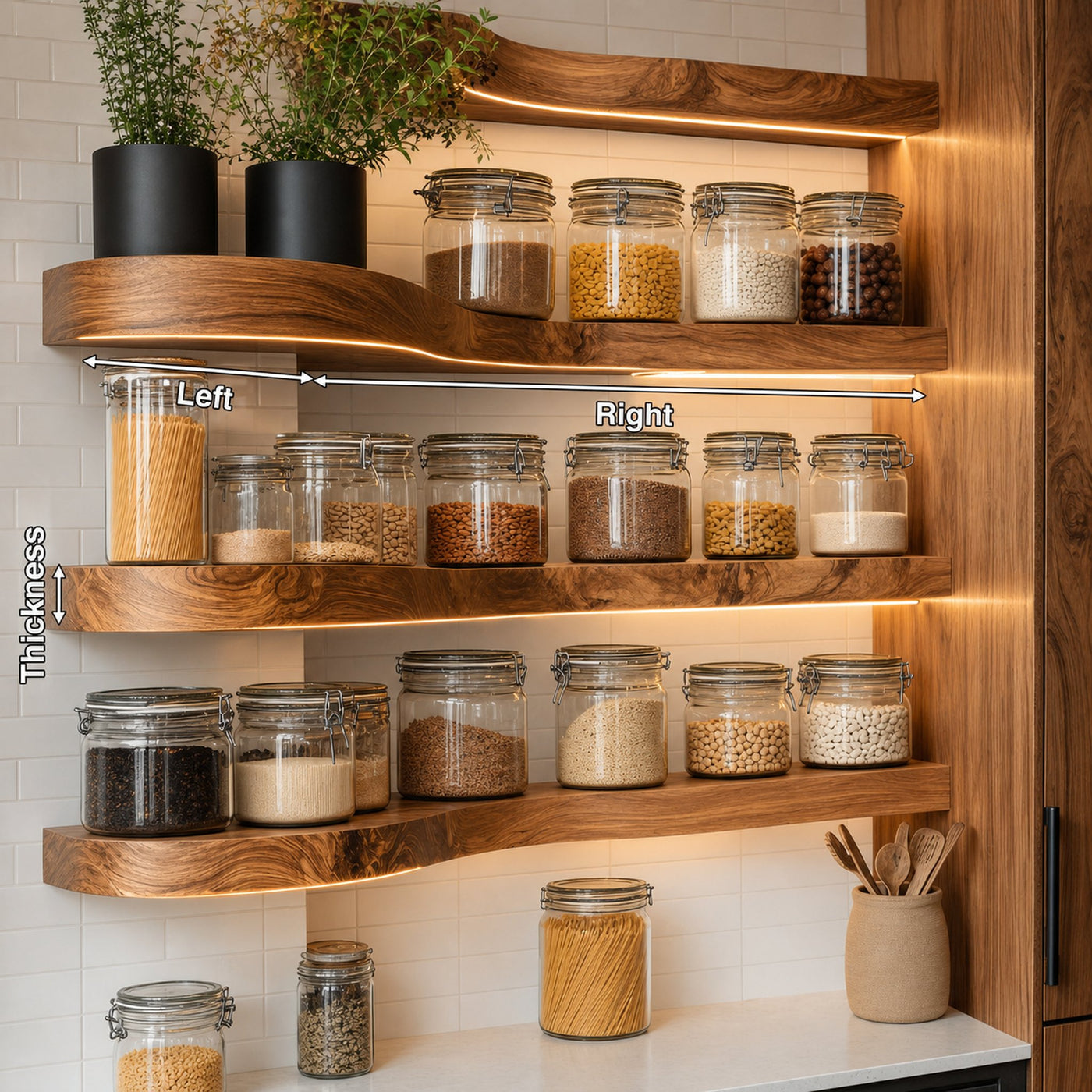 Mid Century Handmade Spice Storage For Kitchen Wall - product view 8