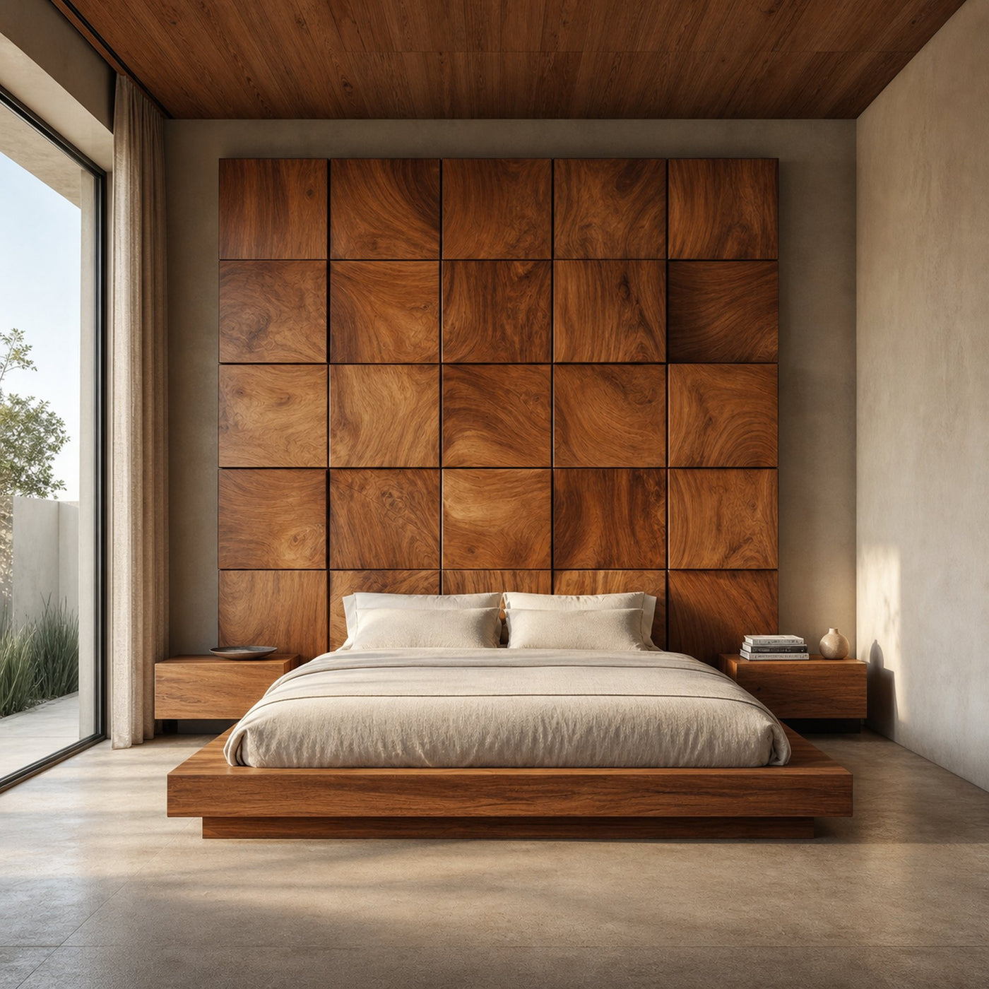 Mid Century Headboard Panel Bedroom Accent
