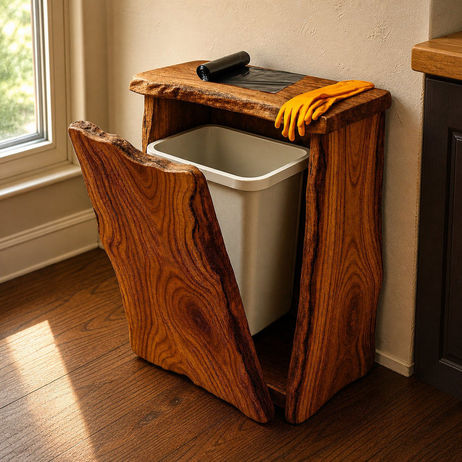 Mid Century Kitchen Tilt Out Trash Container With Hidden Style