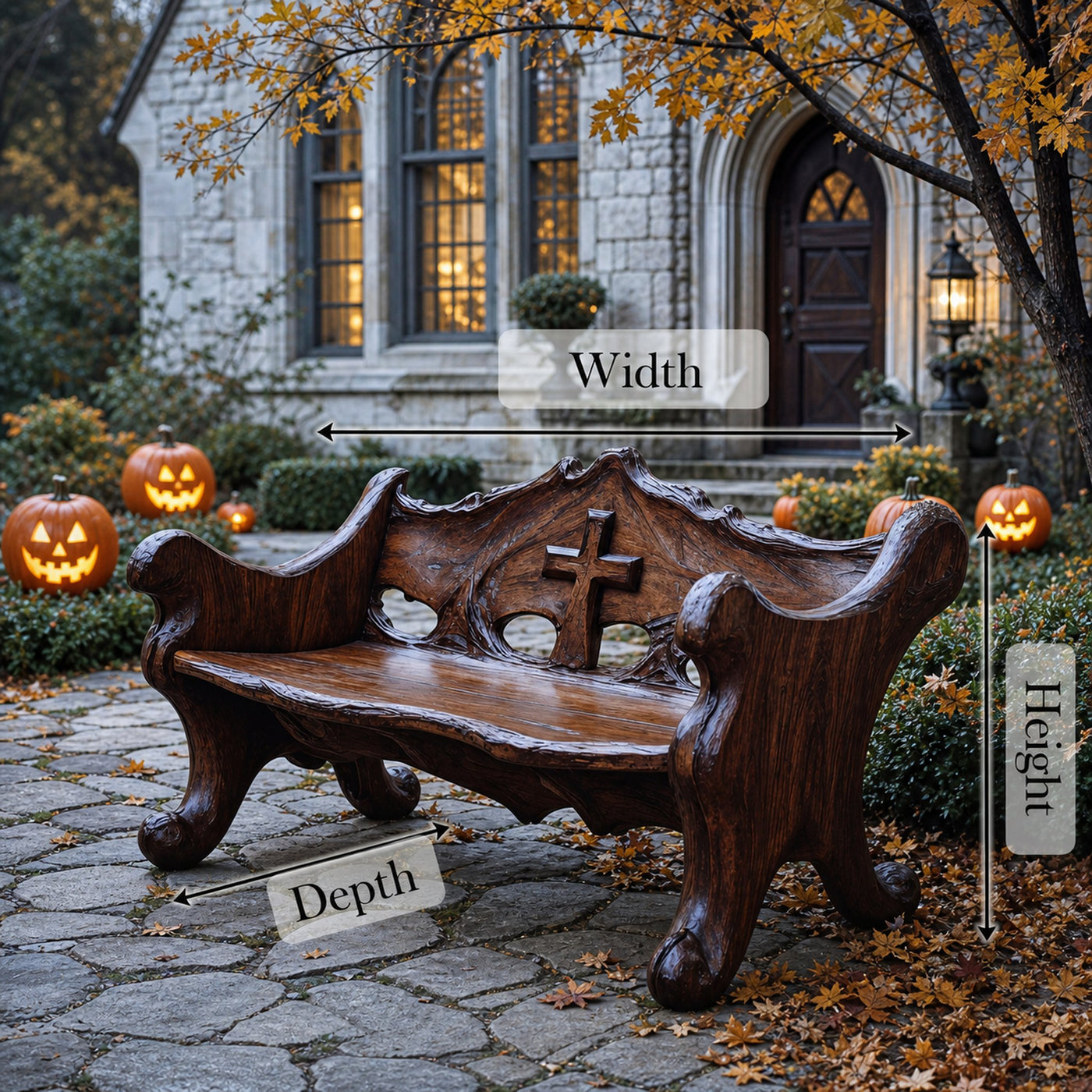 Mid Century Live Edge Outdoor Bench For Outdoor Decor Ideas - product view 6